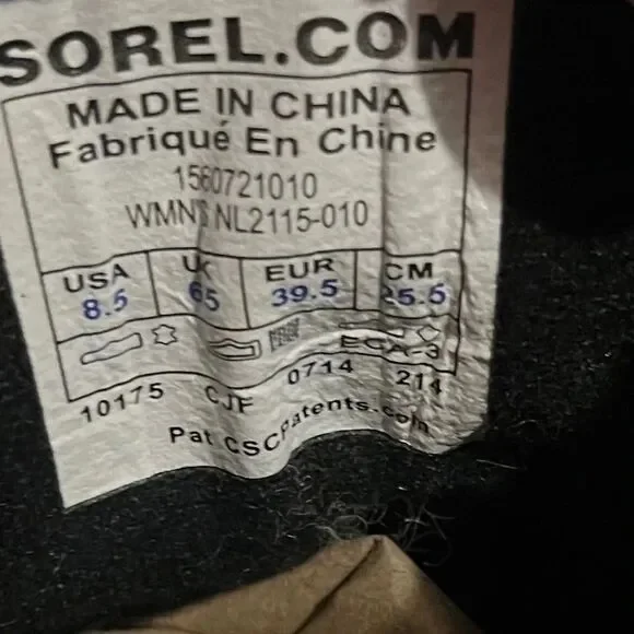 Sorel Tornado Wedge Booties Lace Up Warm Duck Boot Black‎ Women’s 8.5 - Picture 11 of 11